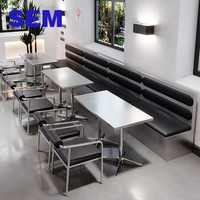 Mobilier de restaurant moderne en gros SEM Factory : Banquettes en cuir et acier inoxydable pour bars, cafés, boutiques et hôtels