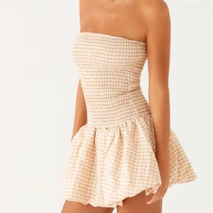 Estate nuova moda Sexy <span class=keywords><strong>con</strong></span> ricamo a pois aderente in vita dimagrante vestito Top a <span class=keywords><strong>balze</strong></span> <span class=keywords><strong>donna</strong></span> - Product Image 2