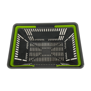 Panier de supermarché pliable, sac de courses, couleur gris, Super <span class=keywords><strong>marché</strong></span> - Product Image 3