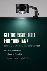 WRGB LED <b>Aquarium</b> <b>Light</b> Dimmable Black Downlight Waterproof Tank Lamp for Planted <b>Aquariums</b> - Product Image 4
