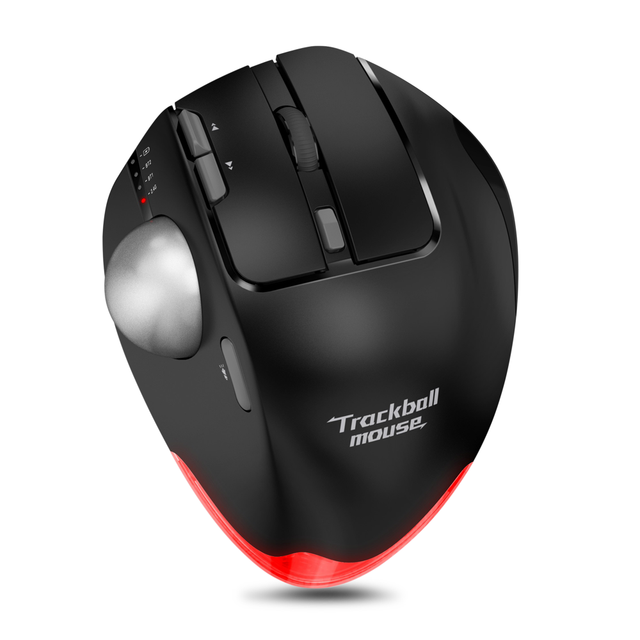 2025 Wireless Trackball Mouse Bt Ergonomic Single Mouse Trackball for Industrial Art Office