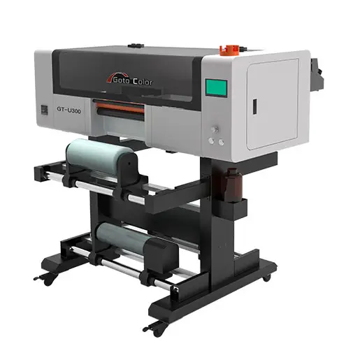 Экономичный четырехголовный штамповочный принтер DTF UV рулон для рулона струйного принтера UV DTF печатная машина для кристаллической этикетки
