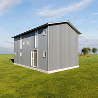 Maison conteneur préfabriquée de luxe à deux étages de fournisseurs Panneau sandwich en acier fabriqué à partir d'un toit incliné de conception à plat pour le marché irakien