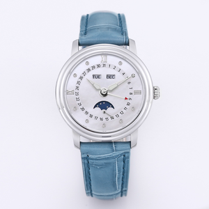 <span class=keywords><strong>Montre</strong></span> automatique de luxe pour femme avec diamants, lunette sertie de diamants, phase de lune, calendrier, <span class=keywords><strong>bracelet</strong></span> en acier inoxydable - Product Image 1