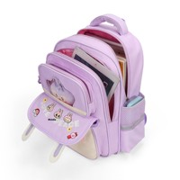 Nouveau modèle de sac de sport pour les élèves du primaire, sac à dos pour enfants, grande capacité, sac à bandoulière double, version fille