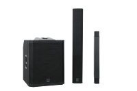 Système de sonorisation colonne active avec subwoofer 18 pouces 1500W RMS Classe D pour grandes manifestations et projets de location de scènes extérieures