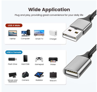 Adaptateurs USB, 1 mâle vers 4 femelles, câble USB Y, prend en charge la charge et le transfert de données pour imprimante/clavier/clé USB