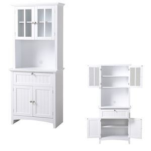 <span class=keywords><strong>Buffet</strong></span> de cuisine moderne autoportant en <span class=keywords><strong>bois</strong></span>, armoire de rangement pour micro-ondes, meuble de salle à manger, couleurs personnalisables, BSCI - Product Image 3
