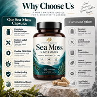 Capsules de Mousse de Mer Végétaliennes – Produits de Beauté à base de Mousse de Mer Irlandaise, Fucus et Racine de Bardane pour la Peau, les Cheveux et les Ongles – Avec Vinaigre de Cidre de Pomme