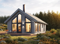 Kit cadre en acier moderne maisons de plage bon marché portable 2 chambres à coucher petites maisons préfabriquées