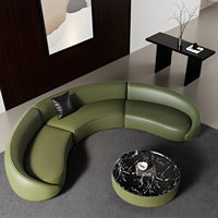 Conjunto de Sofás Convertibles en Forma de Arco Semicircular para Recepción, Oficina de Ventas, Salón de Belleza, Vestíbulo de Hotel, Club, Sala de Descanso, Restaurante