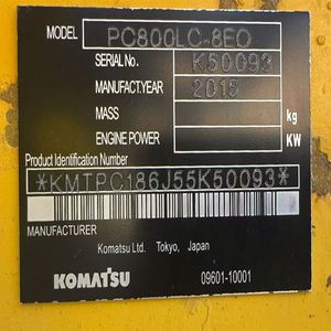 รถขุดตีนตะขาบ Komatsu PC800 มือสอง ขนาด 80 ตัน รุ่น PC800-7 สภาพดี ขาย - Product Image 6