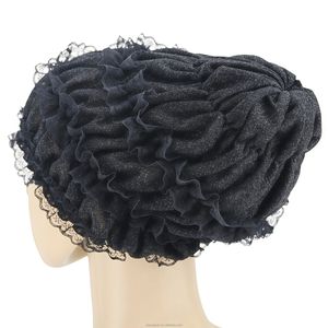 New fashionable lace inner layer Muslim Islamic women's head wrap eco-friendly breathable full-cover headscarf <b>hat</b> - Product Image 2