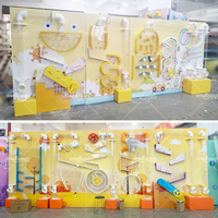 Jeux de mur interactifs personnalisés avec balles, équipement de jeu souple, panneaux muraux éducatifs pour enfants, aire de jeux intérieure, usine