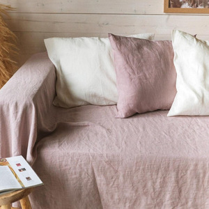 Funda de Sofá de Lino Puro HSC Personalizada de una Pieza, Color Sólido, Antipolvo, 160*285cm, Cubrecama Grande de Lino y Funda de Sofá - Product Image 3