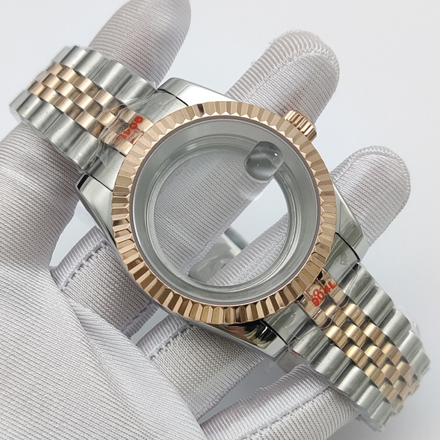 Trendybay High Hardness 914L Steel Watch Case Magnifying Glass Equipped Sapphire Mirror Trend Men Business Watch Assembly Kit