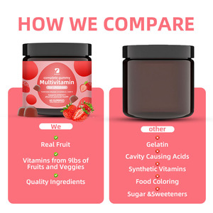 Gomitas Multivitamínicas Orgánicas con Sabor a Fresa para Niños, Suplementos Vitamínicos Masticables con Vitaminas D, C y <span class=keywords><strong>K</strong></span> - Product Image 5