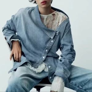 Best Quality <b>Men's</b> Casual Long Sleeve Cotton Denim Shirt Top Selling Breathable Product with Customized Logo - Product Image 5