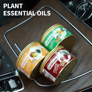 Diffuseur de parfum pour <span class=keywords><strong>voiture</strong></span> en boîte d'aluminium, désodorisant en fibres de coco, aromathérapie automobile - Product Image 2