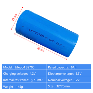 Célula de batería LiFePO4 3,7 <span class=keywords><strong>V</strong></span> 3,2 <span class=keywords><strong>V</strong></span> 6000mAh 15AH 20AH | 1000 + ciclos | Batería recargable cilíndrica para herramientas solares/EV/eléctricas - Product Image 3