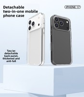 Coque de protection antichoc détachable pour iPhone 17 Pro Max, personnalisable et remplaçable, compatible avec la coque de téléphone anti-chute
