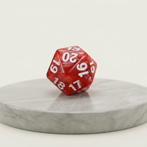 Jeu de dés à 20 faces en acrylique premium multicolore de 22 mm (7 pièces) pour D&D TRPG, jeu de table, finition vibrante, numéros gravés - Product Image 5