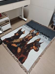 Manta de Picnic Personalizada, Alfombra, Tapiz, Tejido Jacquard de Algodón y Poliéster con Diseño de Perro o Gato - Product Image 2