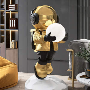 Statue d'astronaute en taille de vie, ornement de luxe moderne, meubles créatifs, Sculpture d'astronaute pour décoration intérieure - Product Image 6
