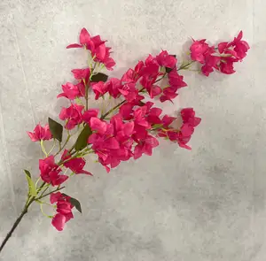 Hot Sales Long Single Stem Wholesale Real Touch Bougainvillea Flowers Artificial Flower For Wedding Decoration