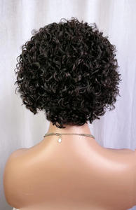 Perruque avec cheveux naturels 13x4, perruque à dentelle frontale ondulée profonde pour femmes, perruque <span class=keywords><strong>courte</strong></span> bob sans colle, ligne de cheveux naturelle, densité 180% - Product Image 3