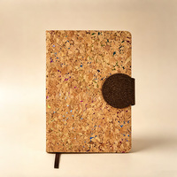 Coffret Cadeau d'Entreprise Durable : Carnet en Papier Dowling à Reliure Française en PU Écologique et Grain de Liège avec Stylo