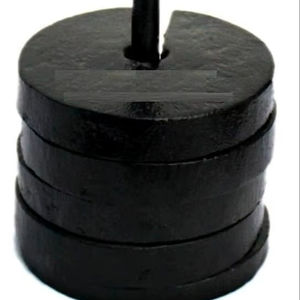 Ensemble de 5 poids rainurés peints en noir avec cintre 500X 5g Fournitures éducatives - Product Image 1