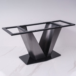 Chân bàn bằng đồng thau, bàn hiện đại, chân bàn kim loại đặt làm theo kích thước và hoàn thiện tùy chỉnh, phù hợp với mặt bàn gỗ hoặc đá. - Product Image 2