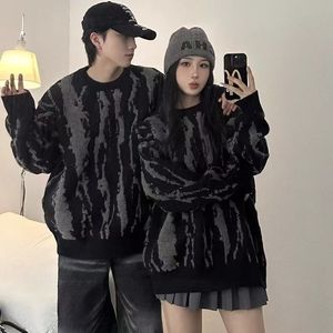 Soft Zebra Print <strong>Mock</strong> Fur Sweater Unisex Loose Fit <strong>Jumper</strong> | Warm Textured Knit Top, Chic Urban Style for Fall &amp; Winter - Product Image 5