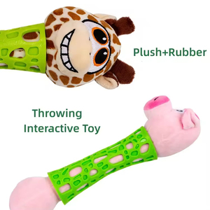 Durable Dog Long TPR Rubber Neck Animals Plush <b>Stuffed</b> Molar Chew <b>Soft</b> Squeaky Pet Plush <b>Toy</b> Indestructible Dog Throwing <b>Toy</b> - Product Image 5