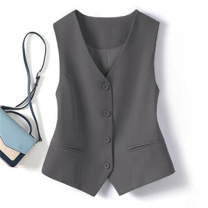Best New Elegant <b>Waistcoat</b> V Neck Single Breasted Formal Business <b>Waistcoat</b> Vest Woman's Fashion Vest Red Vintage <b>Waistcoat</b> - Product Image 3
