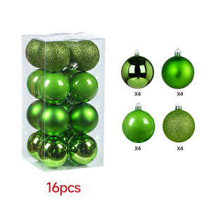 New Design 20pcs 5/6cm Shatter-proof Plastic 3 Colors <b>Christmas</b> Tree Pendant Hanging for Home Tree Decorations <b>Box</b> Packing - Product Image 4