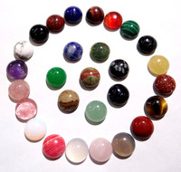 En gros 4/6/8/10/12/14/16/18/20/25mm Pierre Naturelle Anneau Rond Visage Pierre Cabochon Pierre Précieuse pour DIY Fabrication de Bijoux
