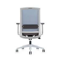 Chaises roulantes de bureau ergonomiques pivotantes pour personnel, visiteurs et formation, avec revêtement en tissu et fonction de réglage en hauteur
