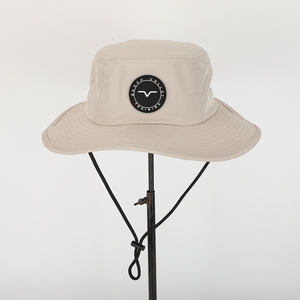 Wholesale <strong>Custom</strong> Logo High Quality Quick Dry Polyester Mens Sun Shade Safari Cap,Fisherman Wide Brim String <strong>Bucket</strong> <strong>Hat</strong> - Product Image 1