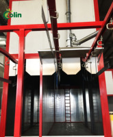 Cabine de revêtement en poudre automatique personnalisée pour pièces métalliques électroniques Machine de revêtement en poudre de prétraitement au four de type pont
