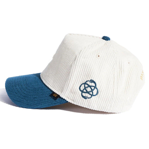 Gorra de béisbol de PANA con ala curva de 5 paneles de alta calidad, Color Blanco/azul, venta al por mayor, Gorras deportivas, gorra de béisbol - Product Image 3