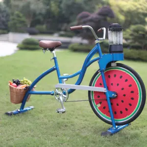 EXI Party-licuadora mezcladora de usos americanos, exprimidor comercial de una sola rueda para playa, color azul