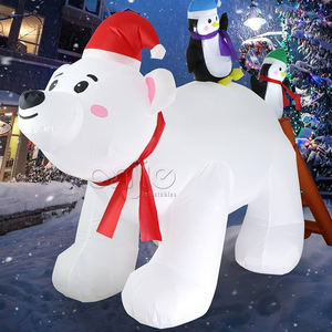 Adornos navideños de <span class=keywords><strong>oso</strong></span> <span class=keywords><strong>polar</strong></span> de peluche inflable gigante para centro comercial de envío de <span class=keywords><strong>restaurante</strong></span> - Product Image 4