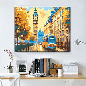 Peinture à l'huile par numéros sur toile, Big Ben, <span class=keywords><strong>bus</strong></span> londonien, kit de peinture par numéros, peinture personnalisée par numéros pour adultes, personnalisée - Product Image 2