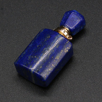 Bouteille de parfum en fluorite cristalline en gros, très vendue, pour huiles essentielles, pendentif bijou