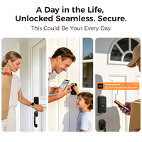 Serrure de porte intelligente LNDU HK01W Apple HomeKit NFC, entrée sans clé, empreinte digitale biométrique, étanche, Wifi, pour les portes d'entrée des maisons