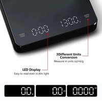 Timbangan kopi dapur Digital, timbangan elektronik rumah dapat diisi ulang presisi tinggi dengan Timer timbangan pintar