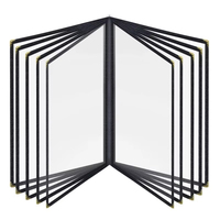 Precio de fábrica PVC transparente A4 plata esquina receta libro a la carta bebidas lista menú Carpeta para restaurante cafetería
