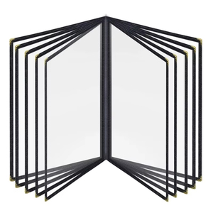 Prix usine PVC Transparent A4 Argent Coin Recette Livre à La <span class=keywords><strong>Carte</strong></span> Boissons Liste Menu Dossier pour Restaurant Café - Product Image 5